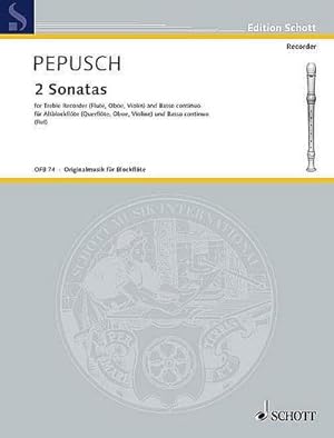 Bild des Verkufers fr 2 Sonatenfr Alt-Blockflte (Violine, Oboe, Flte) und Basso continuo, Violonce zum Verkauf von AHA-BUCH GmbH