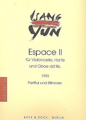 Bild des Verkufers fr Espace 2fr Violoncello, Harfe und Oboe ad lib. : Partitur und Stimmen zum Verkauf von AHA-BUCH GmbH