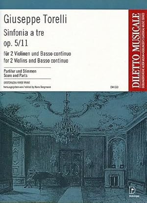 Bild des Verkufers fr Sinfonia a tre e-Moll op.5,11fr 2 Violinen und Bc : Partitur und Stimmen zum Verkauf von AHA-BUCH GmbH