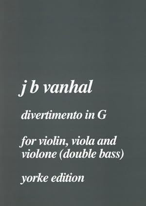 Bild des Verkufers fr Divertimento in g majorfor violin, viola and violone (double bass) : Score and parts zum Verkauf von AHA-BUCH GmbH