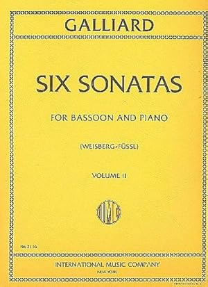 Bild des Verkufers fr 6 Sonatas vol.2 (nos.4-6)for bassoon and piano zum Verkauf von AHA-BUCH GmbH