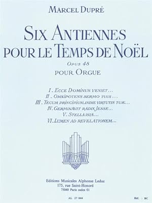 Bild des Verkufers fr 6 antiennes op.48 pour le temps denoel pour orgue zum Verkauf von AHA-BUCH GmbH