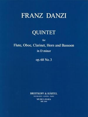 Bild des Verkufers fr Quintett d-Moll op.68,3fr Flte, Oboe, Klarinette, Horn und Fagott : Stimmen zum Verkauf von AHA-BUCH GmbH