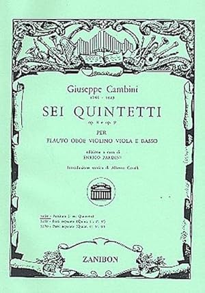 Bild des Verkufers fr 6 quintetti op.8-9 per flauto,oboe e trio d'archi : Partitur zum Verkauf von AHA-BUCH GmbH