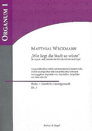 Seller image for Wie liegt die Stadt so wstefr Sopran, Bass, Streicher und Orgel : Partitur for sale by AHA-BUCH GmbH