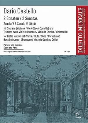 Bild des Verkufers fr 2 Sonaten (Nr.5 und Nr.6) fr Melodieinstrument,Bassinstrument und Bc : Partitur und Stimmen (Bc ausgesetzt) zum Verkauf von AHA-BUCH GmbH