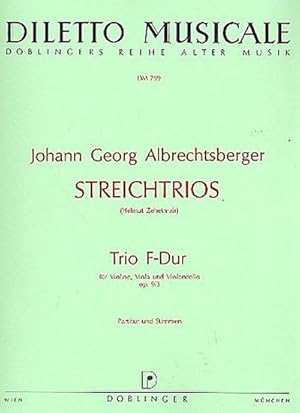 Bild des Verkufers fr Streichtrio F-Dur op.9,3Partitur und Stimmen zum Verkauf von AHA-BUCH GmbH