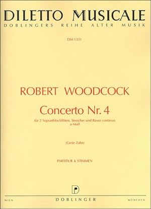 Bild des Verkufers fr Concerto Nr.4 fr2 Sopranblockflten, Streicher : und Bc, Partitur und Stimmen zum Verkauf von AHA-BUCH GmbH