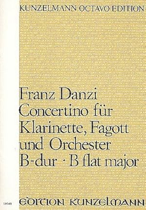 Bild des Verkufers fr Concertino B-Dur op.47fr Klarinette, Fagott und Orchester : Partitur zum Verkauf von AHA-BUCH GmbH