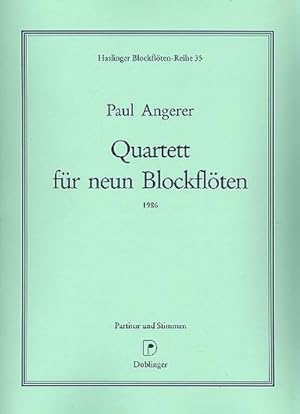 Bild des Verkufers fr Quartett fr 9 Blockflten (AAATTTBBBB)Partitur und Stimmen zum Verkauf von AHA-BUCH GmbH