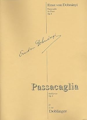 Bild des Verkufers fr Passacaglia op.6fr Klavier zum Verkauf von AHA-BUCH GmbH