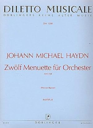 Bild des Verkufers fr 12 Menuette MH550fr Orchester : Partitur zum Verkauf von AHA-BUCH GmbH