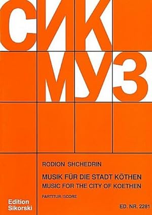 Bild des Verkufers fr Musik fr die Stadt Kthenfr Kammerorchester : Partitur zum Verkauf von AHA-BUCH GmbH