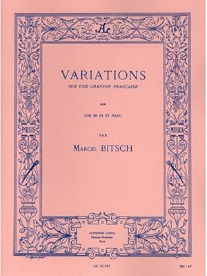 Bild des Verkufers fr Variations sur une chanson francaisepour cor et piano zum Verkauf von AHA-BUCH GmbH