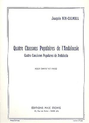 Imagen del vendedor de 4 chansons populaires de l'Andalusiepour chant et piano (sp) a la venta por AHA-BUCH GmbH