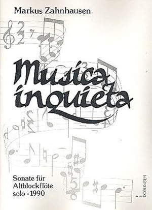 Bild des Verkufers fr Musica inquieta Sonate frAltblockflte solo zum Verkauf von AHA-BUCH GmbH