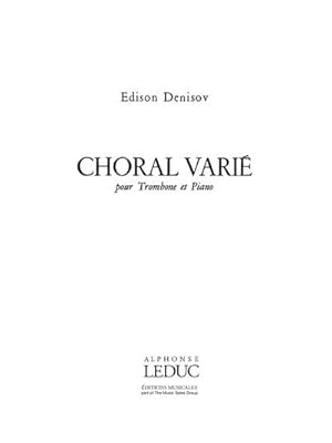 Image du vendeur pour Choral varie pour tromboneet piano mis en vente par AHA-BUCH GmbH