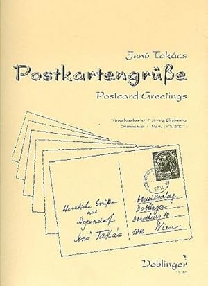 Bild des Verkufers fr Postkartengrefr Streichorchester : Partitur zum Verkauf von AHA-BUCH GmbH