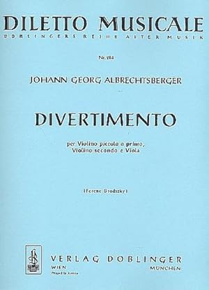 Bild des Verkufers fr DIVERTIMENTO PER VIOLINO PICCOLO(VL PRIMO), VIOLINO SECONDO E VIOLA : STIMMEN zum Verkauf von AHA-BUCH GmbH