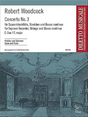 Bild des Verkufers fr Concerto C-Dur Nr.3fr Sopranblockflte, Streicher und Bc : Partitur und Stimmen zum Verkauf von AHA-BUCH GmbH