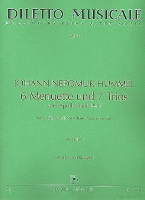 Seller image for 6 Menuette und Trios vom Apollosaal 1811fr 2 Violinen und Violoncello (Viola ad lib.) : Partitur und Stimmen for sale by AHA-BUCH GmbH