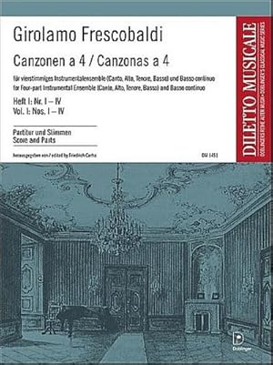 Bild des Verkufers fr Canzonen a 4 Band 1 (Nr.1-4)für flexibles Ensemble (SATB) und Bc : Partitur und Stimmen zum Verkauf von AHA-BUCH GmbH