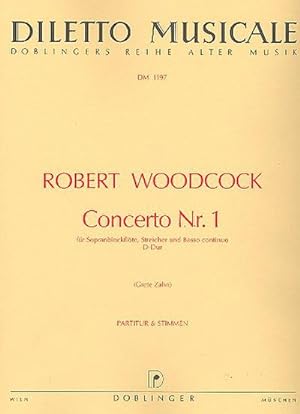 Bild des Verkufers fr Concerto Nr.1 D-Durfr Sopranblockflte, Streicher und bc : Partitur und Stimmen zum Verkauf von AHA-BUCH GmbH
