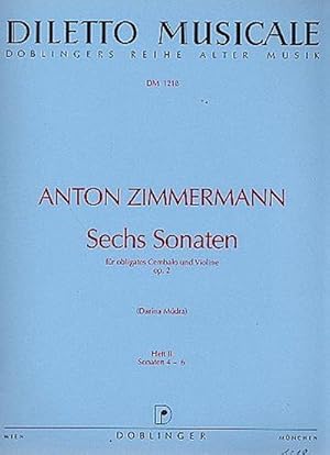 Bild des Verkufers fr 6 Sonaten op.2 Band 2 (Nr.4-6)fr Violine und obligates Cembalo zum Verkauf von AHA-BUCH GmbH