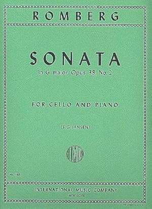 Bild des Verkufers fr Sonata G major op.38,2for cello and piano zum Verkauf von AHA-BUCH GmbH