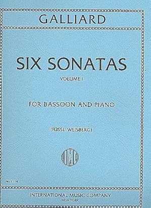 Bild des Verkufers fr 6 Sonatas vol.1 (nos.1-3)for bassoon and piano zum Verkauf von AHA-BUCH GmbH