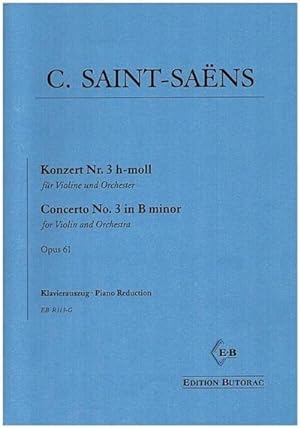 Seller image for Violinkonzert h-Moll Nr.3 op.61fr Violine und Klavier : Klavierauszug for sale by AHA-BUCH GmbH