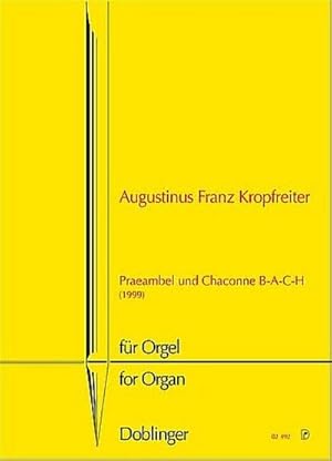 Bild des Verkufers fr Prambel und Chaconne B-A-C-Hfr Orgel zum Verkauf von AHA-BUCH GmbH