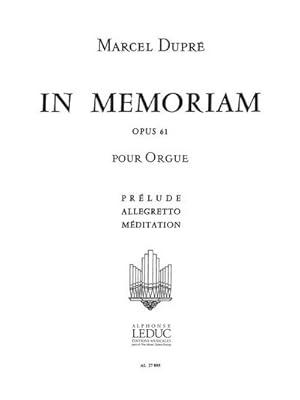 Bild des Verkufers fr In memoriam op.61 vol.1pour orgue zum Verkauf von AHA-BUCH GmbH