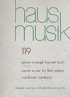 Bild des Verkufers fr Sonate Es-Durfr Flte (Violine) und Klavier (Cembalo) zum Verkauf von AHA-BUCH GmbH