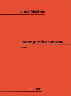 Bild des Verk�ufers f�r Concertoper violino e orchestra : partitura zum Verkauf von AHA-BUCH GmbH