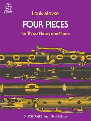 Bild des Verkufers fr 4 Piecesfor 3 flutes and piano : score and parts zum Verkauf von AHA-BUCH GmbH