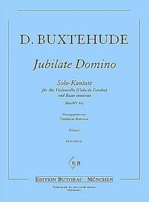 Bild des Verkufers fr Jubilate Domino BuxWV64 fr Alt, Violoncello (Viola da gamba) und Bc : Partitur und Stimmen (Bc ausgesetzt) zum Verkauf von AHA-BUCH GmbH