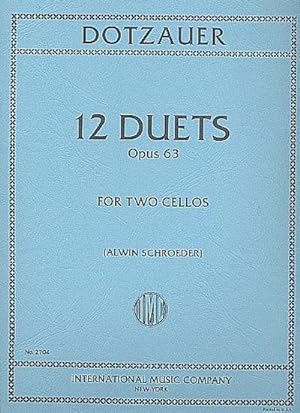 Bild des Verkufers fr 12 Duets op.63for 2 violoncellos : score zum Verkauf von AHA-BUCH GmbH