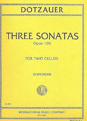 Bild des Verkufers fr 3 Sonatas op.103for 2 cellos zum Verkauf von AHA-BUCH GmbH