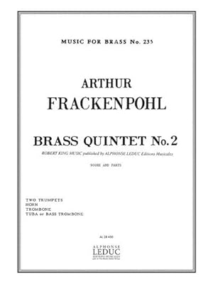 Bild des Verkufers fr BRASS QUINTET NO.2 POUR 2 TROMPETTES,COR, TROMBONE ET TUBA (TRB BASSE) : PARTITION+PARTIES zum Verkauf von AHA-BUCH GmbH