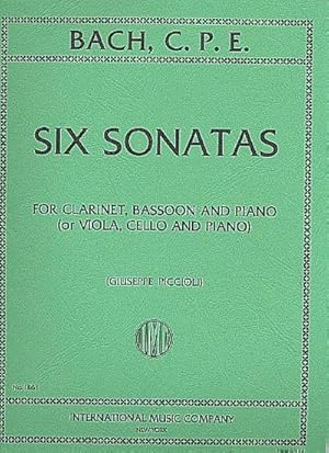 Bild des Verkufers fr 6 Sonatasfor clarinet, bassoon and piano (viola, cello, piano) zum Verkauf von AHA-BUCH GmbH