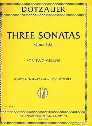 Bild des Verkufers fr 3 Sonatas op.103for 2 cellos : parts zum Verkauf von AHA-BUCH GmbH