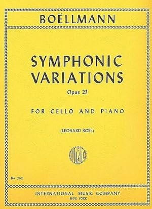 Bild des Verkufers fr Symphonic Variations op.23for cello and piano zum Verkauf von AHA-BUCH GmbH