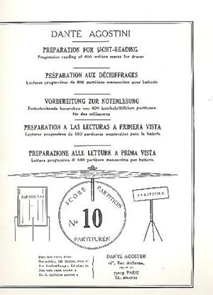 Bild des Verkufers fr Preparation for Sight-Reading 10progressive reading of 600 written : scores for drums zum Verkauf von AHA-BUCH GmbH
