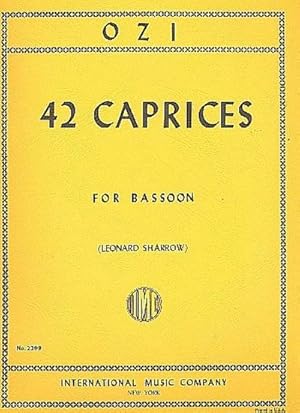 Bild des Verkufers fr 42 Capricesfor bassoon solo zum Verkauf von AHA-BUCH GmbH