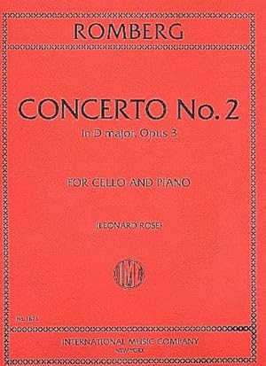 Bild des Verkufers fr Concerto D major no.2 op.3for cello and piano zum Verkauf von AHA-BUCH GmbH