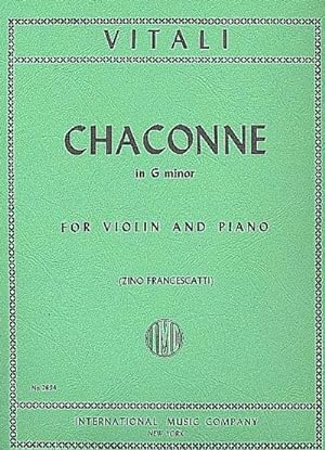 Bild des Verkufers fr Chaconne g minorfor violin and piano zum Verkauf von AHA-BUCH GmbH