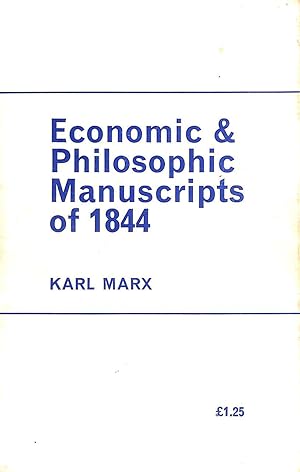 Bild des Verkufers fr Economic and Philosophic Manuscripts of 1844 zum Verkauf von M Godding Books Ltd