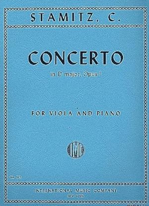 Bild des Verkufers fr Concerto D major op.1for viola and piano zum Verkauf von AHA-BUCH GmbH