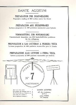 Bild des Verkufers fr Preparation for Sight-Reading 7Progressive reading of 600 written : scores for drums zum Verkauf von AHA-BUCH GmbH